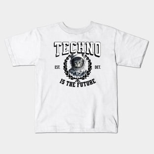 TECHNO  - Is The Future (black) Kids T-Shirt